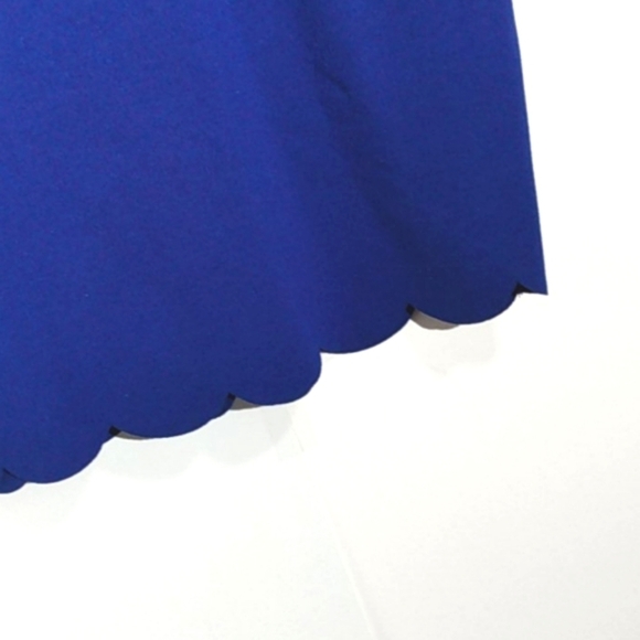 LULU'S  NWT ALLYSIN ROYAL BLUE SCALLOPED HEM BODYCON MINI DRESS SIZE MEDIUM - Picture 11 of 12